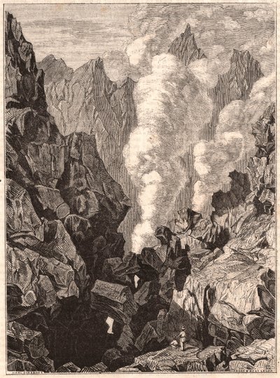 View of the crater of the Grande Soufrière volcano in Guadeloupe by Unknown